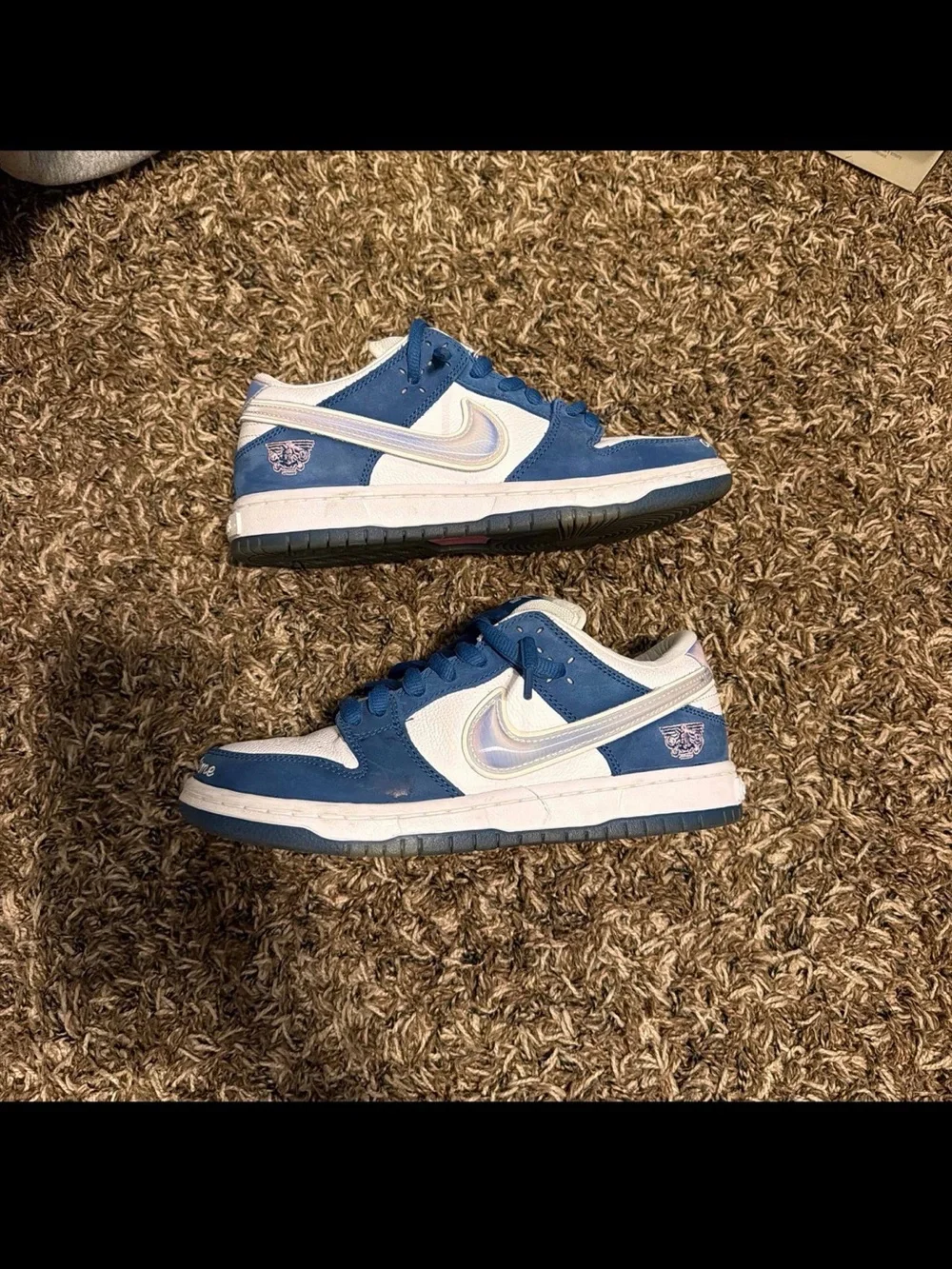 Nike SB Dunk Low Pro QS Deep Royal White Black